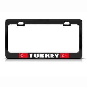 Turkey Turkish Flag Black Country Metal license plate frame Tag Holder