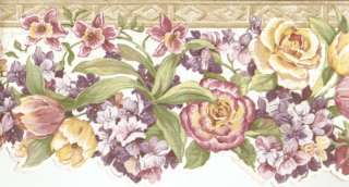 DIE CUT COUNTRY MULTICOLOR FLOWER Wallpaper bordeR Wall  