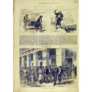   Spain Funeral Pig Driver Madrid Federal Guard 1873