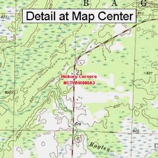 USGS Topographic Quadrangle Map   Hickory Corners, Wisconsin (Folded 