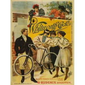  Light Bicycle Bike Cycles Ladies MAN Flowers French France 