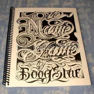 BOOG Name Game Tattoo Script Lettering GANGSTER Book  