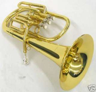 Brass Super Bb BARITONE TUBA PISTON HORN W/case special  