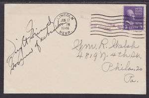 Dwight Griswold, NE Governor 1941 47, signed 1946 Cover  