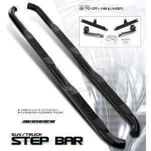 Stainless Steel Nerf Side Step Bar   2008 Toyota Highlander (Black)