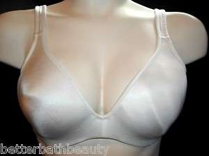Barely There 4636 Comfortable Curves Satin UW Bra 34C White  