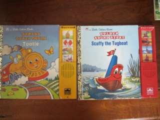 Little Golden Sound Story book lot Tootle Scuffy Tugboat VGC   1E 