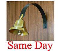 Vintage Brass Over Shop Door Bell Victorian Butlers NEW  