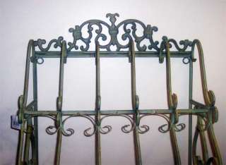 window grid plant holder window box wrought iron in an antique green 