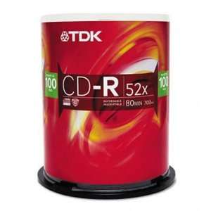  New TDK 48555   CD R Discs, 700MB/80min, 52x, Spindle 