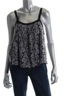 Free People NEW Gray Lace Tank Top Misses XS  