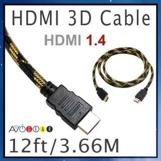 12 feet Premium High Speed HDMI 1.4 CABLE 3D PS3 HDTV  