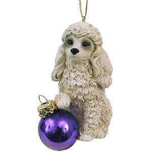    Poodle with Ornament Ball Christmas Ornament