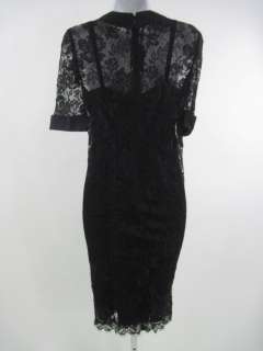 FERNANDO PENA Black Lace Cocktail Slip Dress Sz 8  