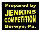 Nostalgic Prepared by Jenkins Competition Berwyn PA Vinyl Decal 