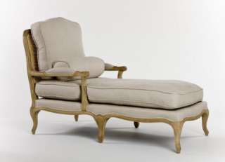 Description This Chaise Lounge features Natural Linen upholstery 