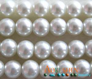 BULK 1050pcs Faux Glass Pearl Beads Simulated Charm Spacer bead White 