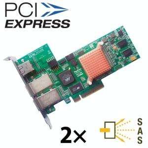   PCI Express x8 mini SAS 2 Port RAID Controller Card Computers