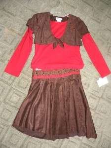 very cute outfit 2 piece skirt brand disorderly kids size 12 elastic 