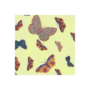    Butterflies on Yellow Cello Roll 24 x 50 Arts, Crafts & Sewing