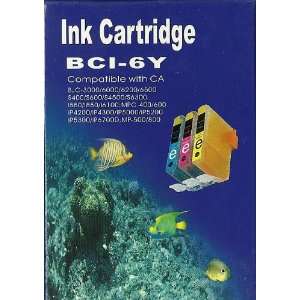  Canon Compatible BCI 6Y Ink Cartridge   Yellow Office 