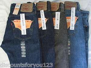 MENS LEVIS 501 Button Fly Straight Leg Jeans BNWT ASSORTED COLORS 