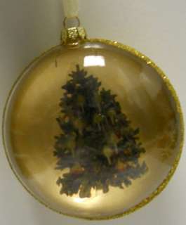 DECORATED CHRISTMAS TREE GOLD ORNAMENT NWT  