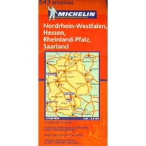  Michelin Map No. 543 Midwestern Germany Scale 1375,000 