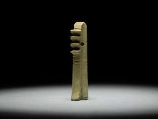 Ancient Egyptian Faience Djed Pillar Amulet  
