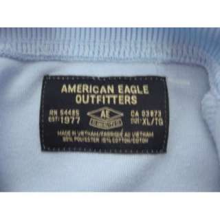 Vintage Mens American Eagle Outfitters Sewn EAGLES Blue Track Zippered 