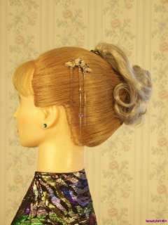HAIRPIECE WIG CLOTHESPIN CLIP Grey Brown Mix #56  