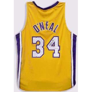    Signed Shaquille ONeal Uniform   Shaq nike Gold