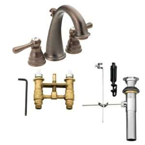 Moen T6123ORB 9300 Kingsley Two Handle High Arc Bathroom Faucet with 