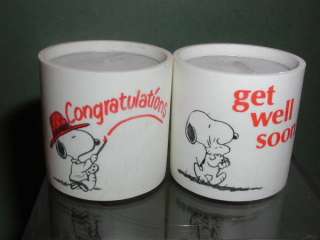 VINTAGE 1958 1965 SNOOPY candle holders LOVE LIGHTS BOX  