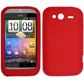   Cellular Virgin Mobile HTC Wildfire S G13 6230 RED Silicone Case Cover