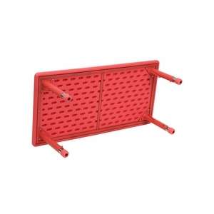 Kids Activity Table Adjustable Red Plastic 24x48 inch  