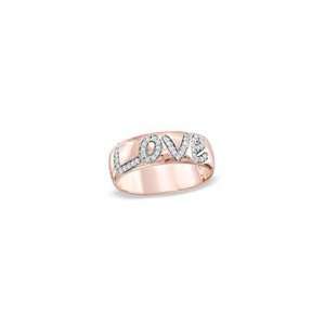   ZALES Diamond Love Band in 10K Rose Gold 1/5 CT. T.W. fashion Jewelry