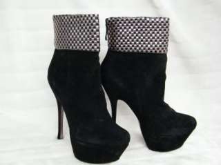 BEBE SHOES PLATFORM heels Mia SUEDE BOOTS Black  