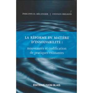  Reforme En Matiere Dinsolvabilite nouveautes et 