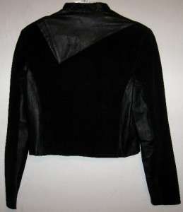   Leather Vintage Zip Up Cropped Jacket Coat Womens Sz Large 12  