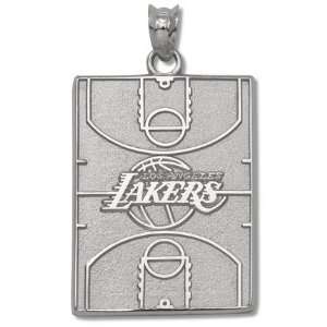 com Los Angeles Lakers 15/16 Court Pendant   Sterling Silver Jewelry 