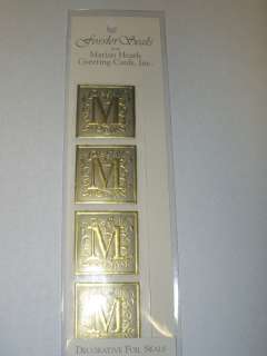 Fossler Foil Seals The Letter M 12pk. For Gift Wrap Tags Place Cards 