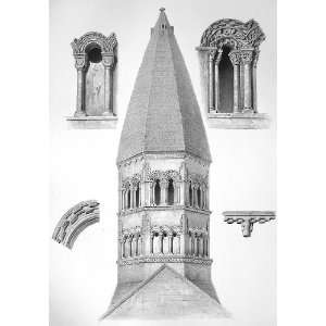  GERMANY Schelestadt Tower and Capital Details of Church of 