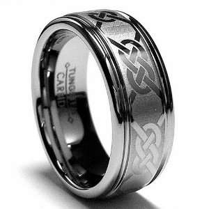   Ring Wedding Band with Laser Etched Celtic Design Size 10.5 Jewelry