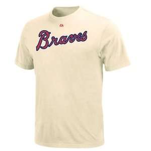  Atlanta Braves Wordmark T Shirt (Ivory)