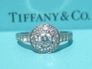 TIFFANY & CO. CIRCLET PLATINUM DIAMOND WEDDING ENGAGEMENT RING PT950 