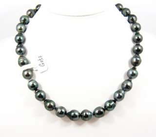 10 11.1mm GENUINE TAHITIAN PEARL 14K G NECKLACE   #G053  