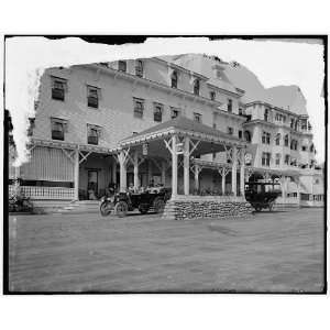  Porte cochere with automobile,possibly Hotel Wentworth,New 