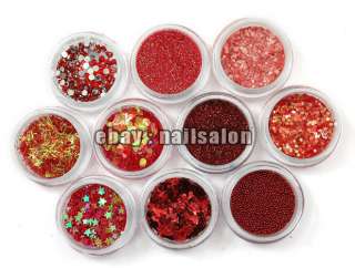 NEW 80 Pot Nail Art Glitter Dust Rhinestone Spangle Powder free 
