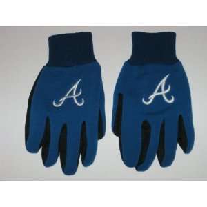 ATLANTA BRAVES Pair of Team Logo & Colors Sports UTILITY GLOVES (with 